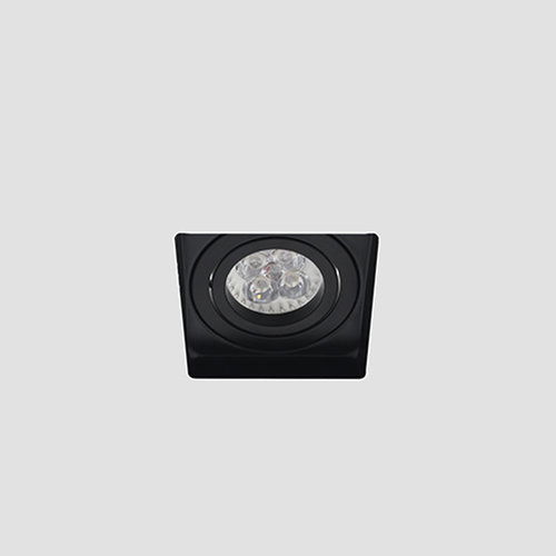 LED trimless spot GU10 4Watt vierkant ZWART dimbaar