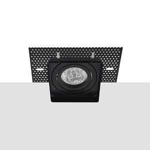 LED trimless spot GU10 4Watt vierkant ZWART dimbaar