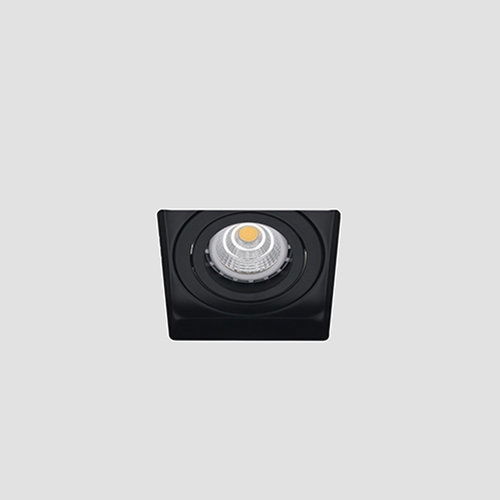 LED trimless spot GU10 COB 6Watt vierkant ZWART dimbaar