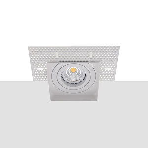 LED trimless spot GU10 COB 6Watt vierkant WIT dimbaar