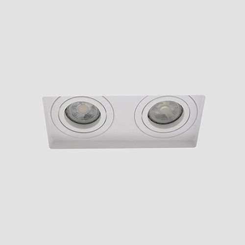 LED trimless spot GU10 COB 7Watt dubbel vierkant WIT dimbaar