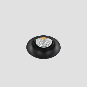 LED trimless spot GU10 COB 5Watt rond ZWART dimbaar