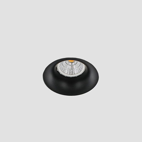 LED trimless spot GU10 COB 6Watt rond ZWART dimbaar