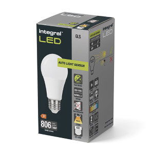 Integral LED E27 8Watt dag/nacht sensor