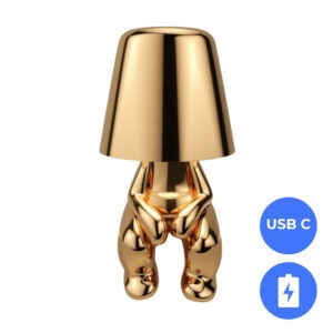 Oplaadbare LED Tafellamp - Denker - Dimbaar - USB-C - Golden Boy Billy