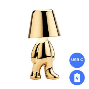 Oplaadbare LED Tafellamp - Denker - Dimbaar - USB-C - Golden Boy Kenny