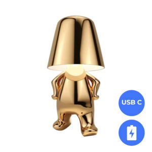 Oplaadbare LED Tafellamp - Denker - Dimbaar - USB-C - Golden Boy Ricky