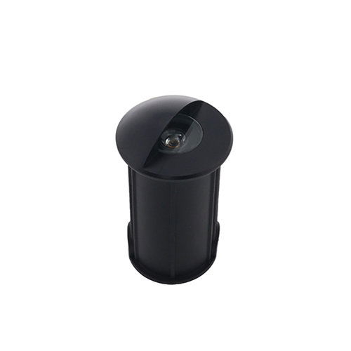 Rota LED mini grondspot 1Watt ZWART rond enkel IP65