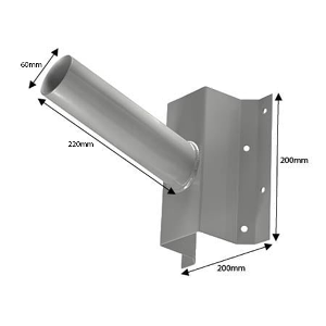 Muursteun 60mm voor LED straatlamp / terreinverlichting