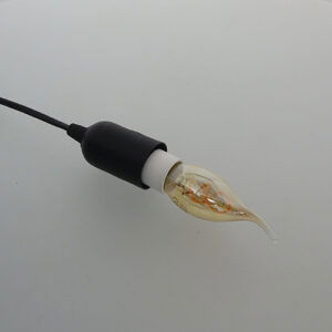 LED Spiraal lamp | Dimbaar | E14 | 2W | Vlam | Amber glas | 2200K - Extra warm wit