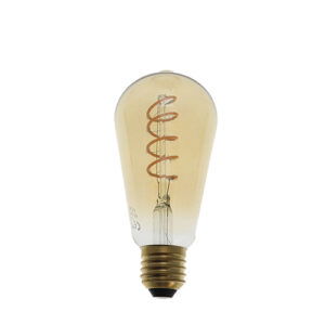 LED Spiraal lamp | Dimbaar | E27 | 6W | Edison | Amber glas | 2200K - Extra warm wit