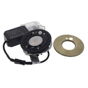 LED PIR inbouwspot IP65 waterdicht met bewegings sensor 6Watt rond BRONS ANTIEK én dimbaar