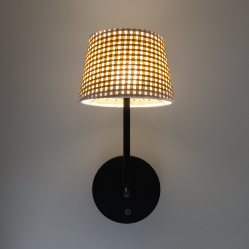 Bedlamp Wandlamp Leeslamp Oplaadbaar CCT LED 3Watt ZWART - Rotan wit