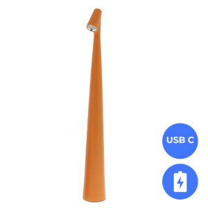 Nordic Design LED Tafellamp Nachtlamp Oplaadbaar oranje - USB-C - 45cm Dimbaar