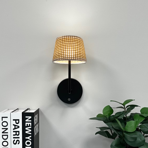 Bedlamp Wandlamp Leeslamp Oplaadbaar CCT LED 3Watt ZWART - Rotan wit