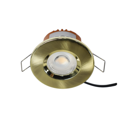 LED fire rated inbouwspot 6Watt rond MESSING IP65 dimbaar - CCT - interne driver - brandvertragend