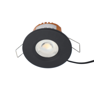 LED fire rated inbouwspot 6Watt rond ZWART IP65 dimbaar - CCT - interne driver - brandvertragend