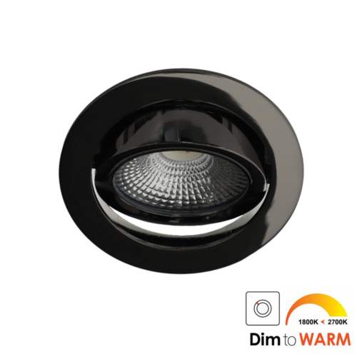 Bella Ondiepe LED spot kantelbaar 7Watt rond GUNMETAL IP65 dimbaar - dim to warm